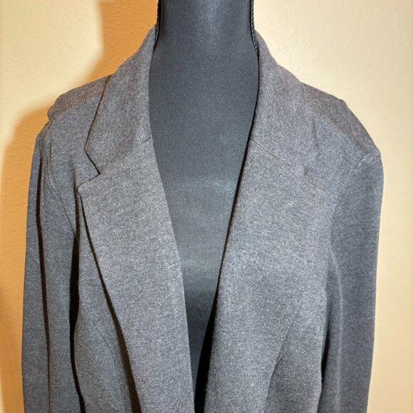 J.Jill Pante Wearever Gray Open Front Knit Blazer Jacket - Picture 5 of 12